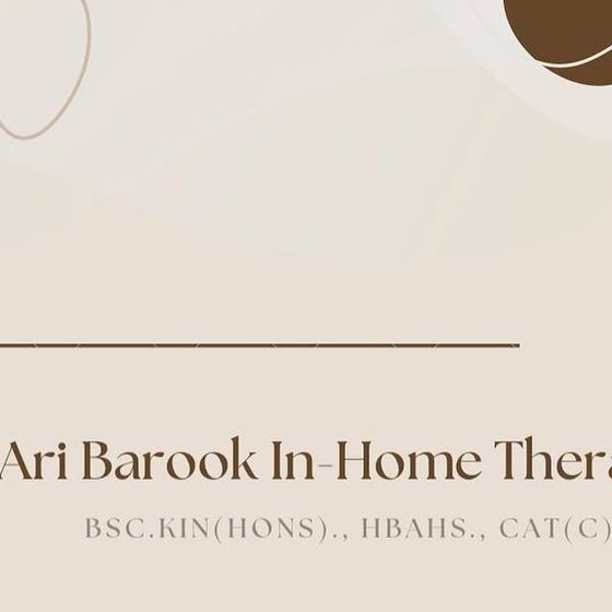 Title card reading Ari Barook In-Home Therapy, with credentials beneath