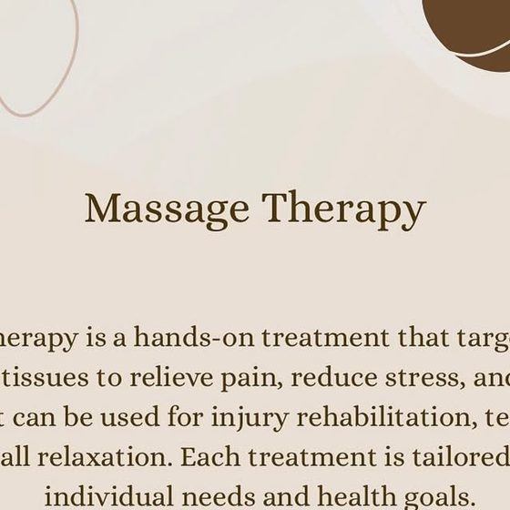 Post explaining what massage therapy is and what it is used for